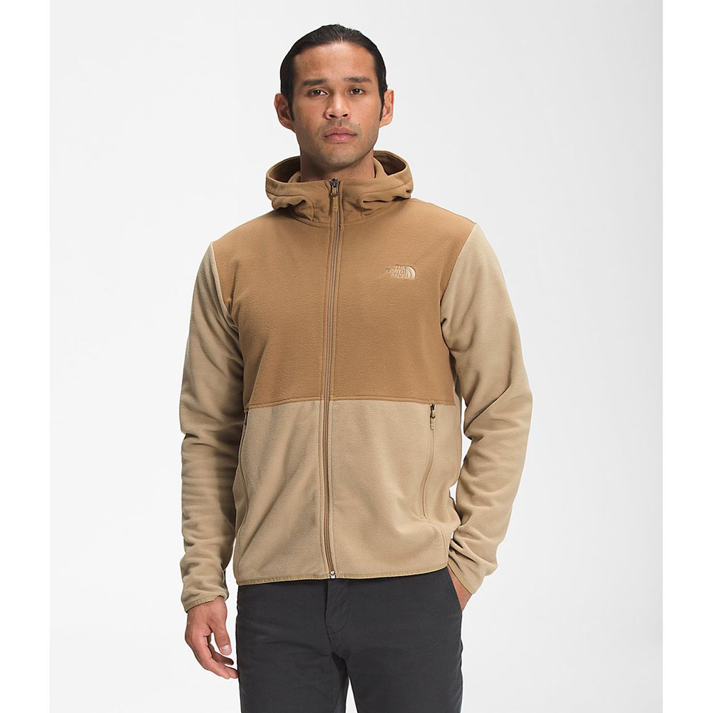 The North Face Fleece Full Zip Mens Australia - The North Face Tka Glacier Hoodie Brown (DIZ-316879)